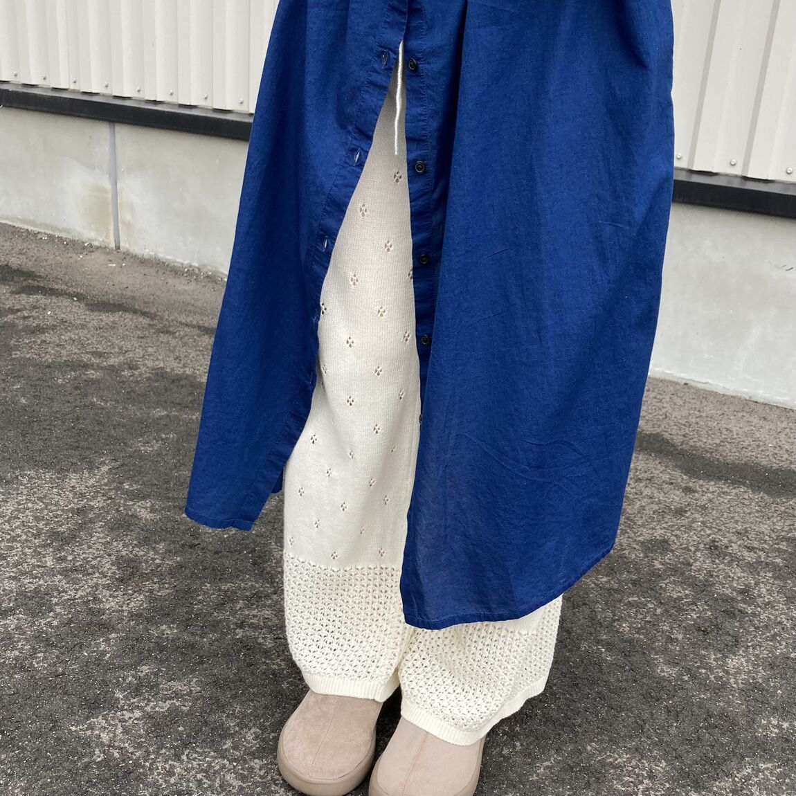 横澤さん　綿ピンタックワンピース_TpC9vt