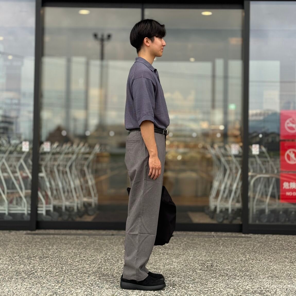 【いわて生協盛岡向中野】身長171cm 堀切　ニット五分袖ポロ_uefeM9
