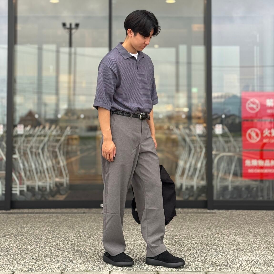 【いわて生協盛岡向中野】身長171cm 堀切　ニット五分袖ポロ_f0q4mH