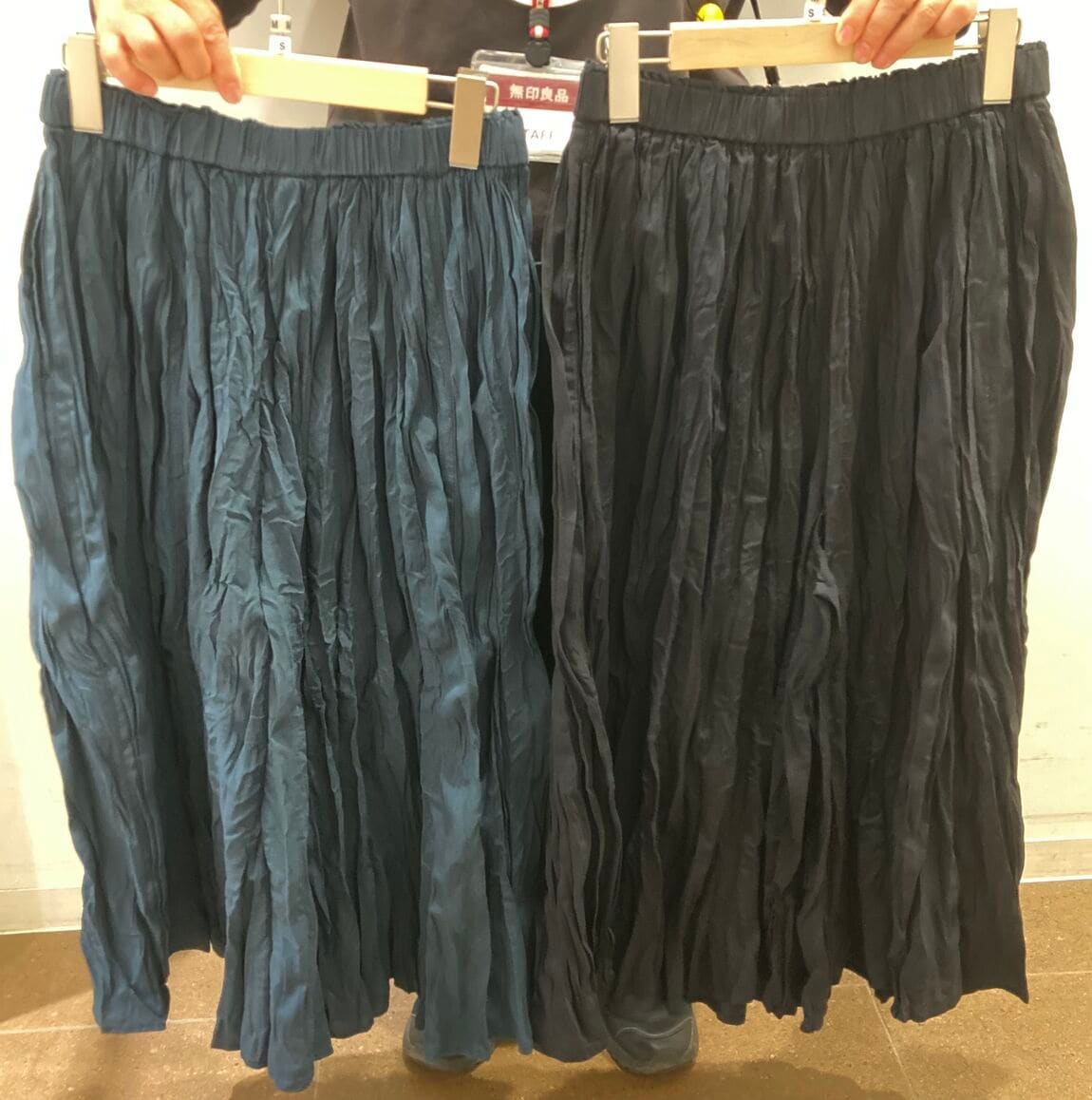 不揃いイージースカートパンツ