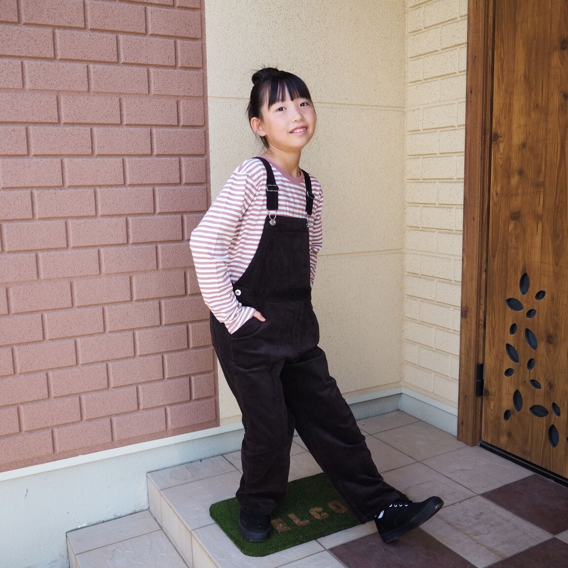 ブラウンオーバーオール
