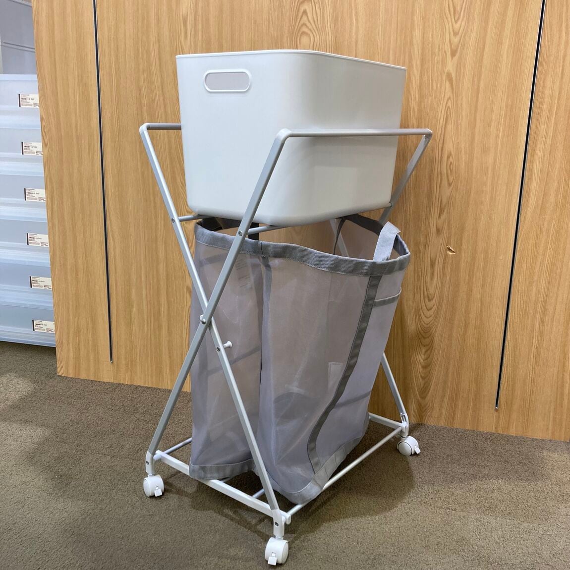 【アリオ倉敷】新商品│アルミ　たためる軽量　ランドリーワゴン 