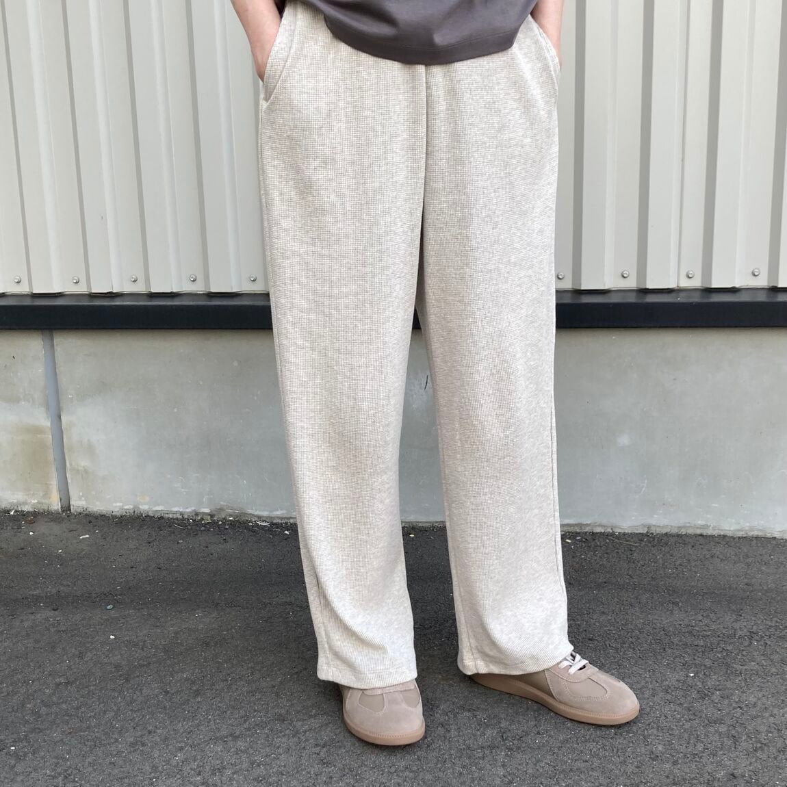 【いわて生協盛岡向中野】身長161cm 下山さんワッフルパンツ_X6i858