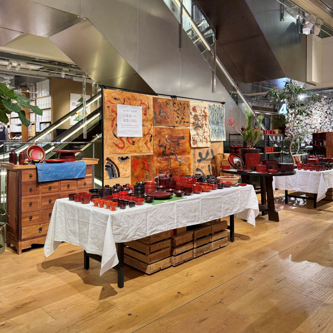 【銀座】山岸 厚夫 漆器展 〜日常使いの漆器と漆絵〜 開催中　