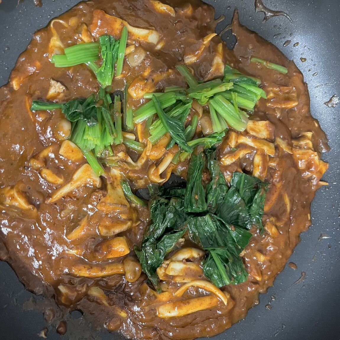 ほうれん草を加える