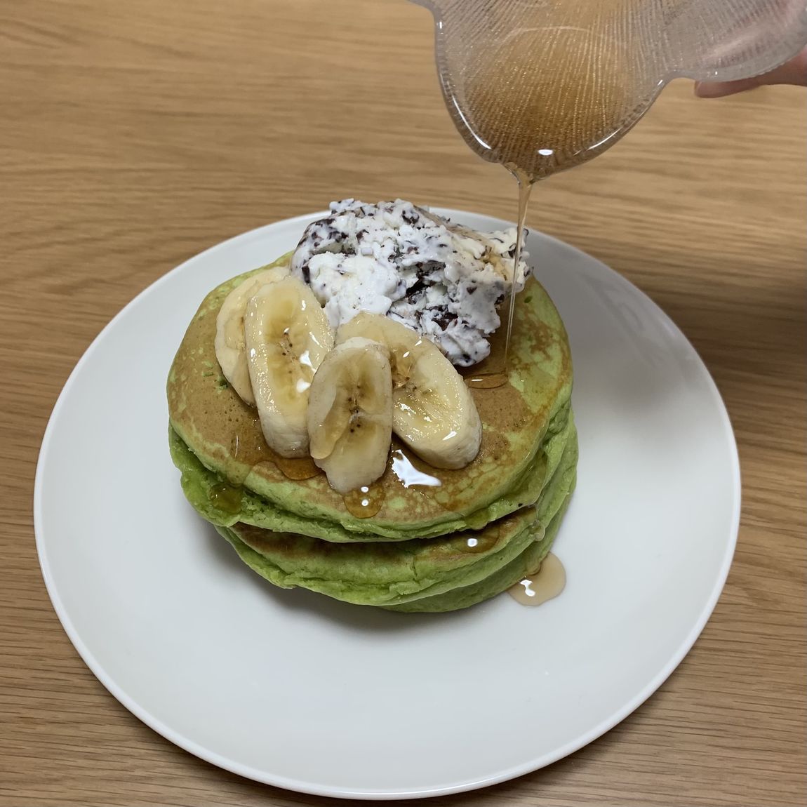 簡単、おいしい！宇治抹茶パンケーキ