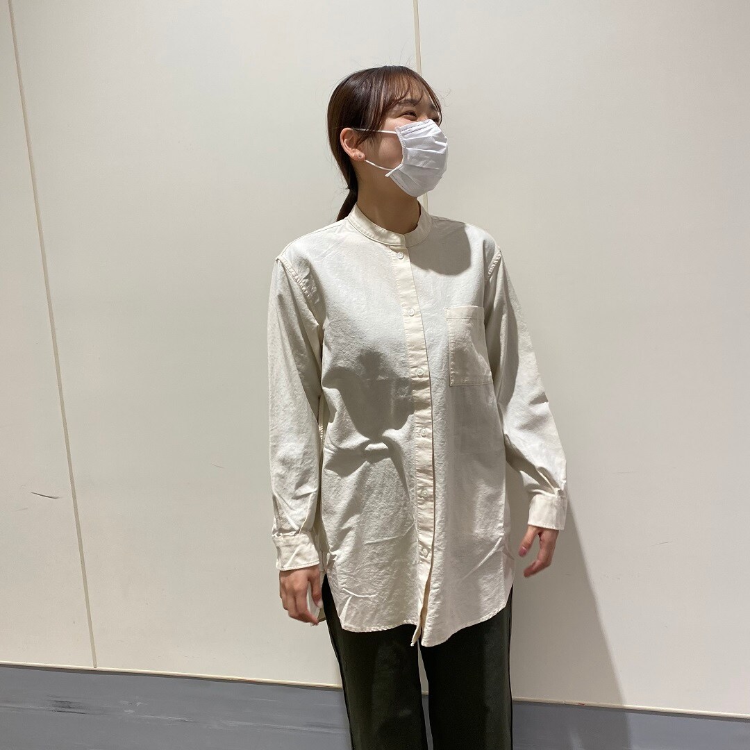洗いざらしオックスチュニック　生成