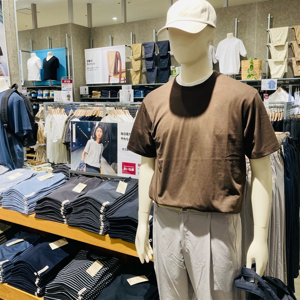 【フジグラン神辺】季節のおススメ商品、紳士天竺編みクルーネック半袖Tシャツ_OD09lR