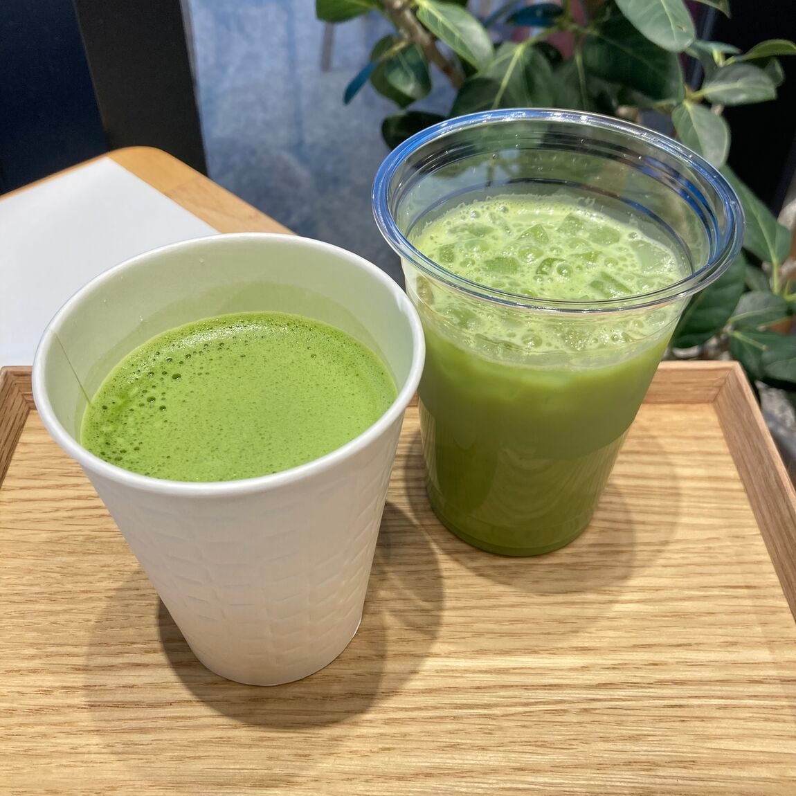 抹茶ラテホットアイス