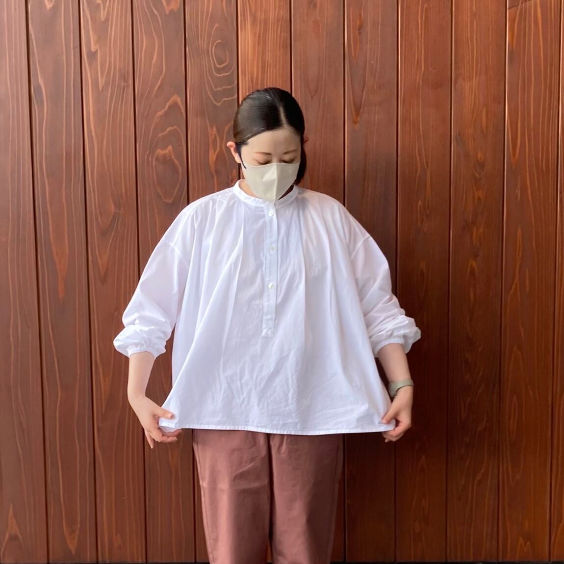 【いわて生協盛岡向中野】身長157cm 村上さんまっすぐブラウス_6UJRZy