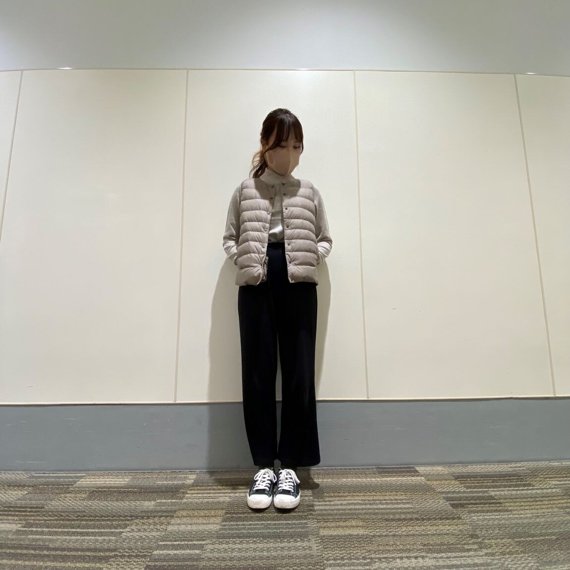 ダウンベストとセーター