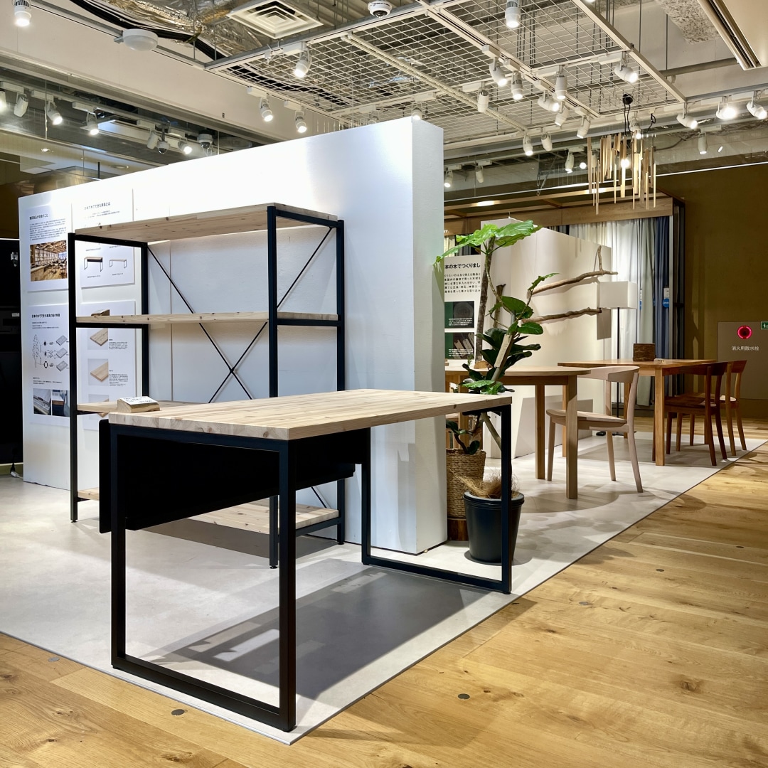 【銀座】日本の木でつくりました｜5F 家具　