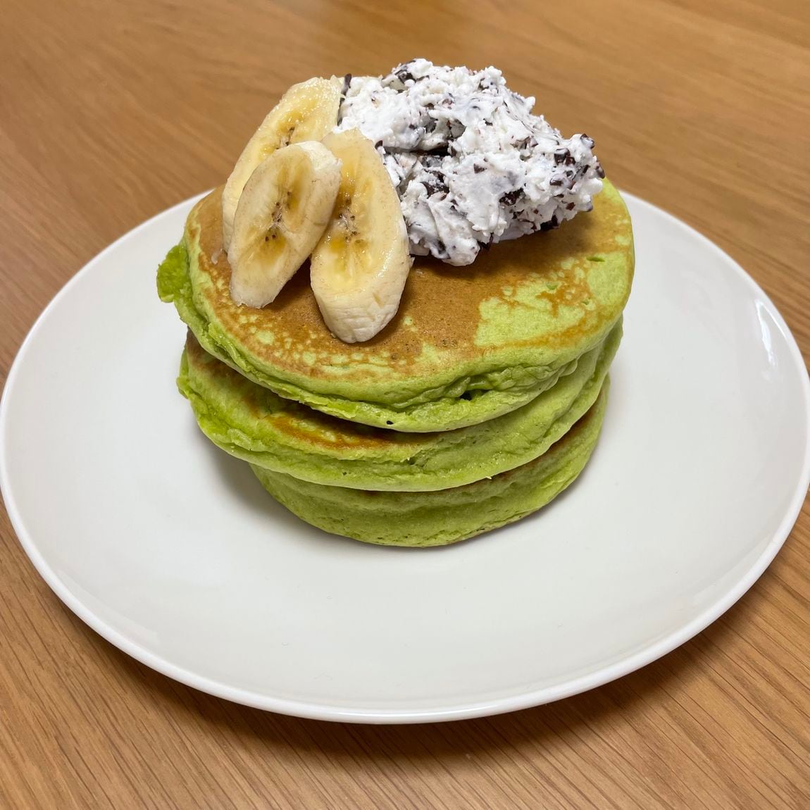 簡単、おいしい！宇治抹茶パンケーキ