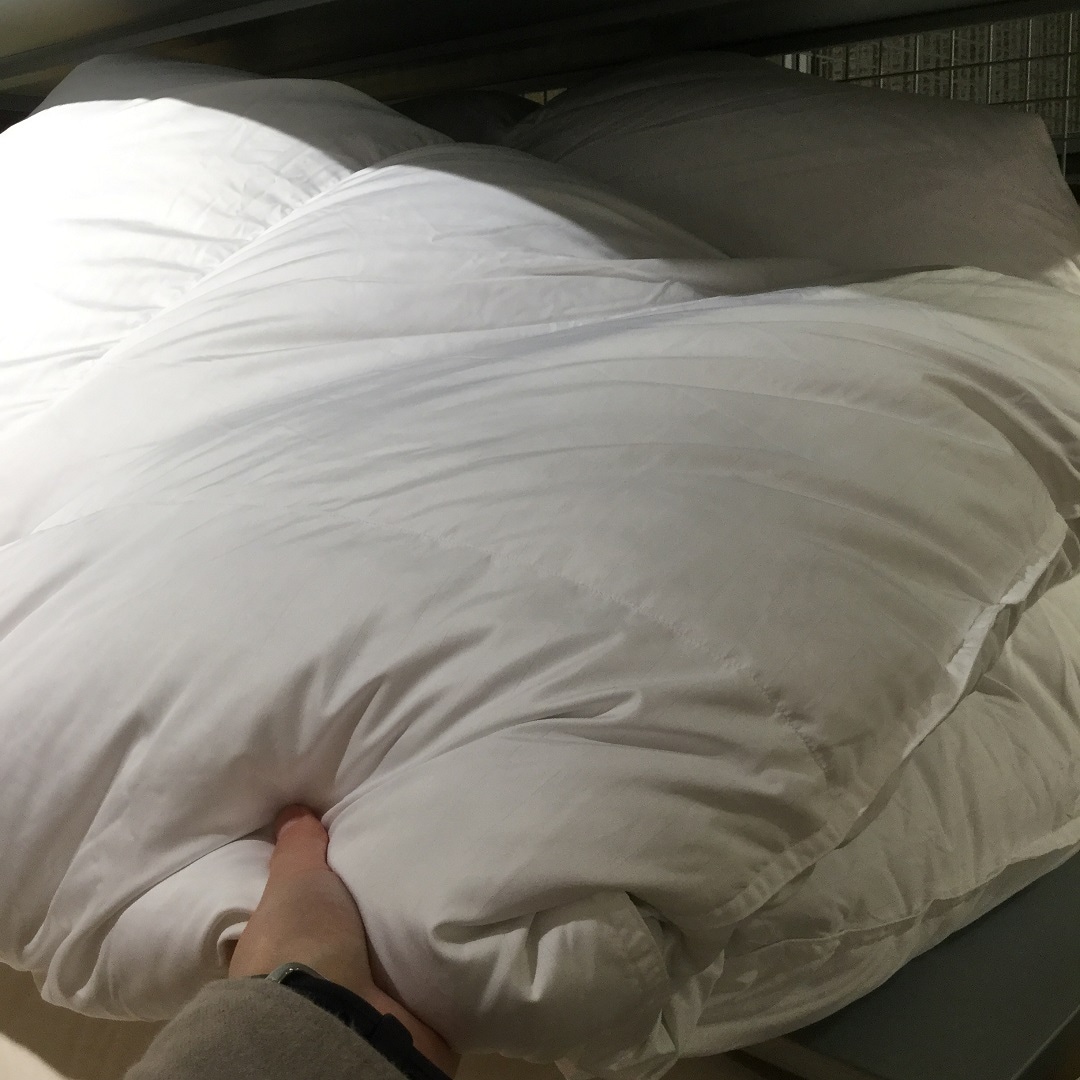 グレー羽毛掛ふとん