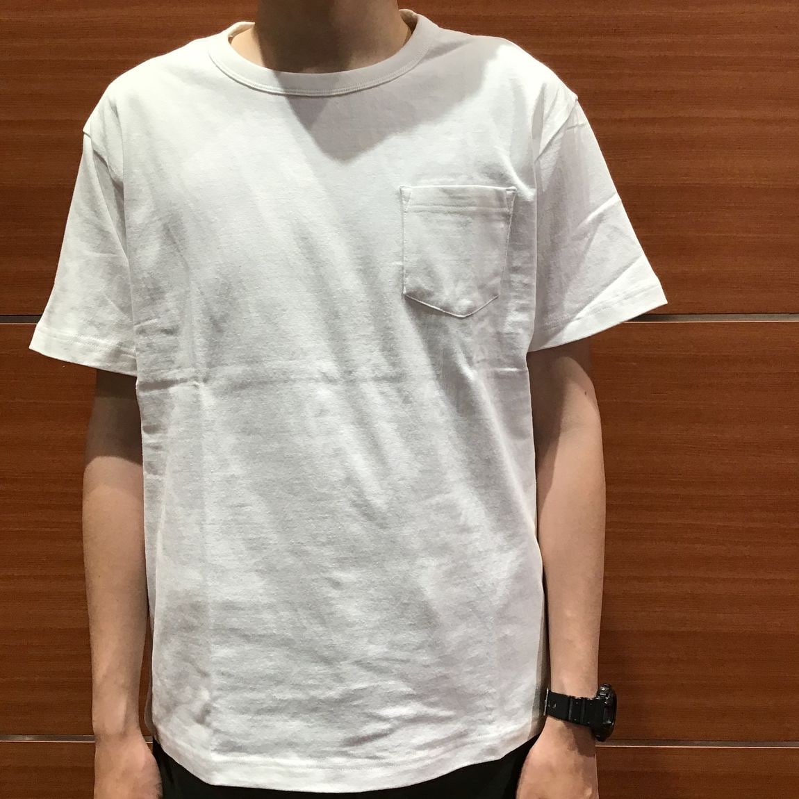 【さんすて岡山】定番中の、定番｜太番手天竺編みポケット付き半袖Tシャツ
