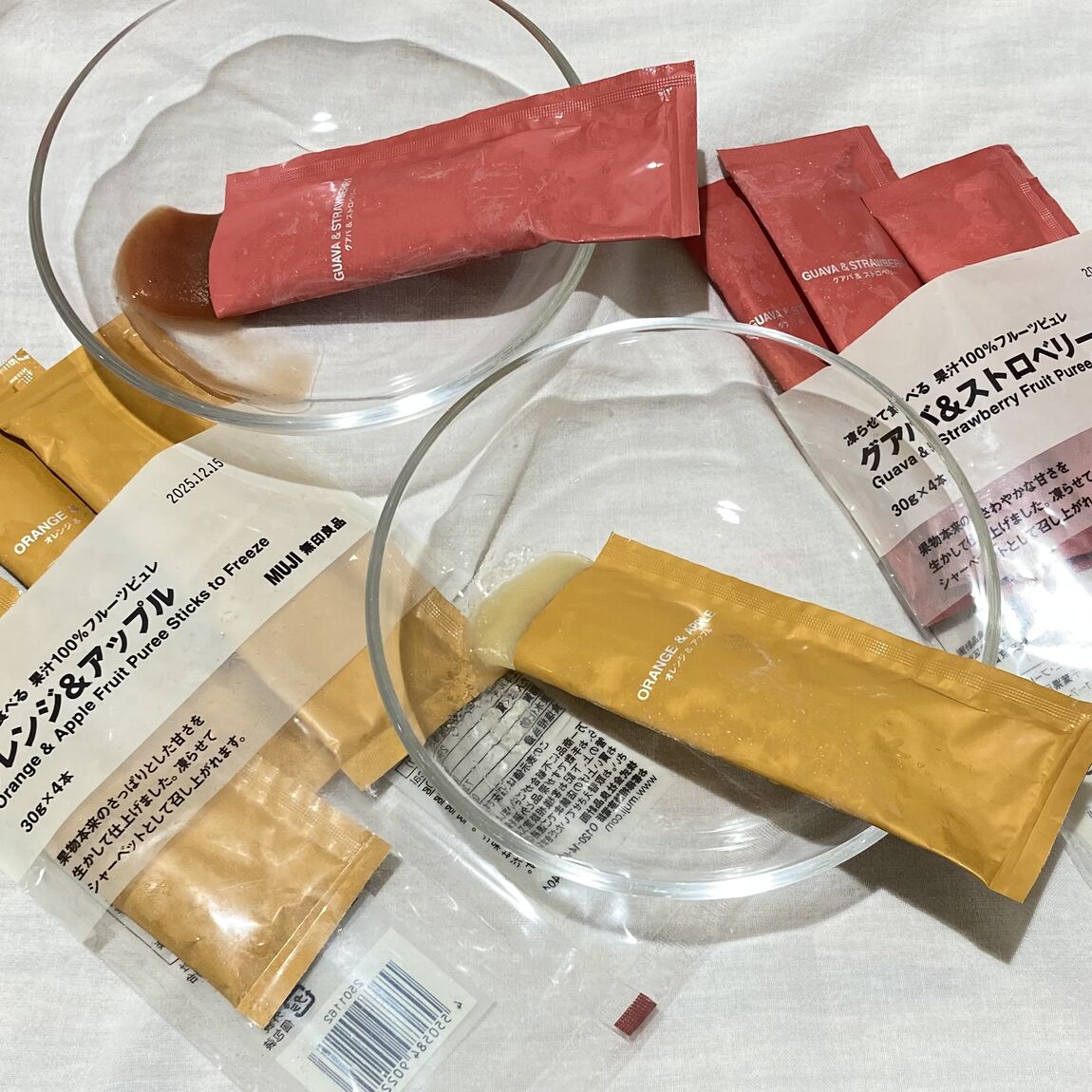 【無印良品ザ・モール仙台長町】　凍らせて食べる　果汁100％フルーツピュレ