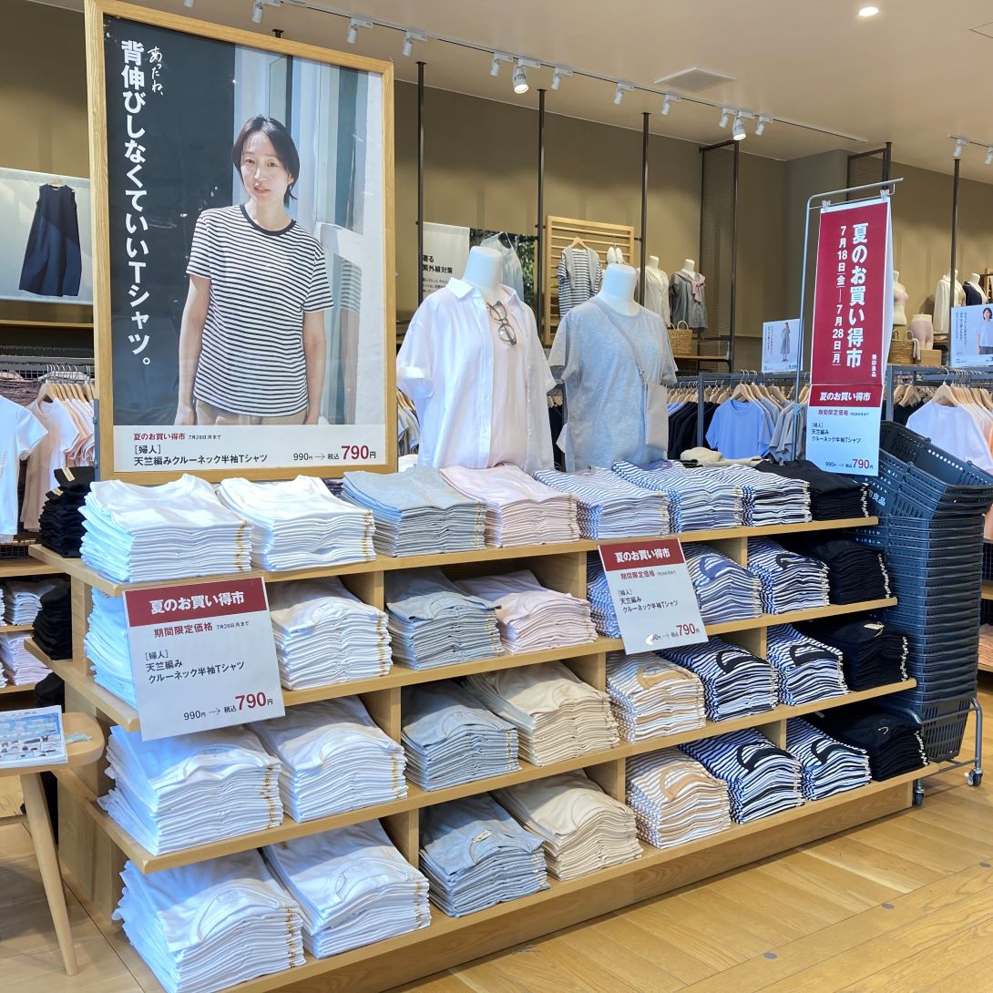 婦人　天竺編みクルーネック半袖Ｔシャツ　各色　税込790円