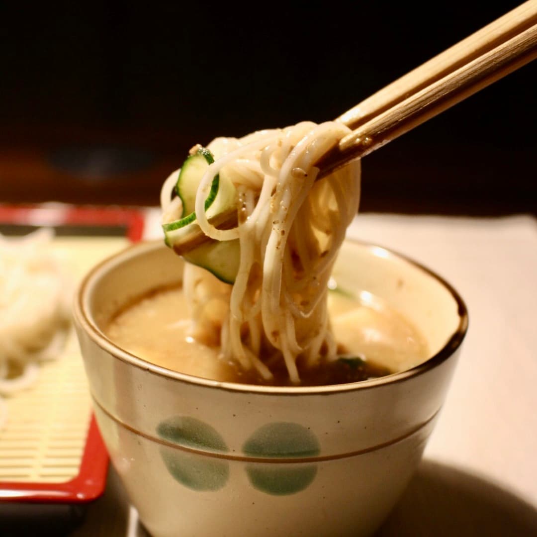 冷や汁　そうめん食べてみた。