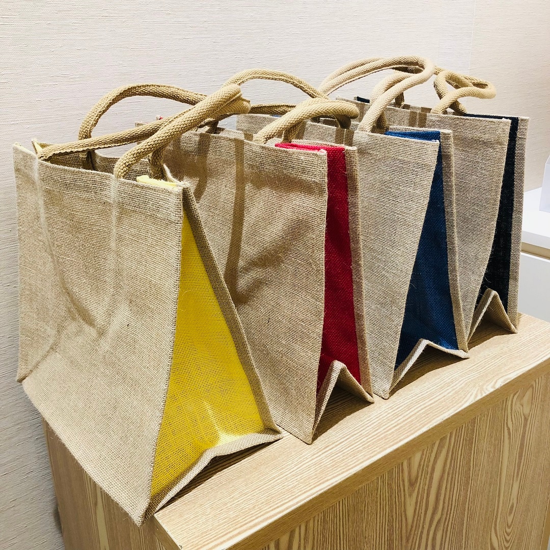 【イオンモール熱田】新商品｜色付きジュートマイバッグ