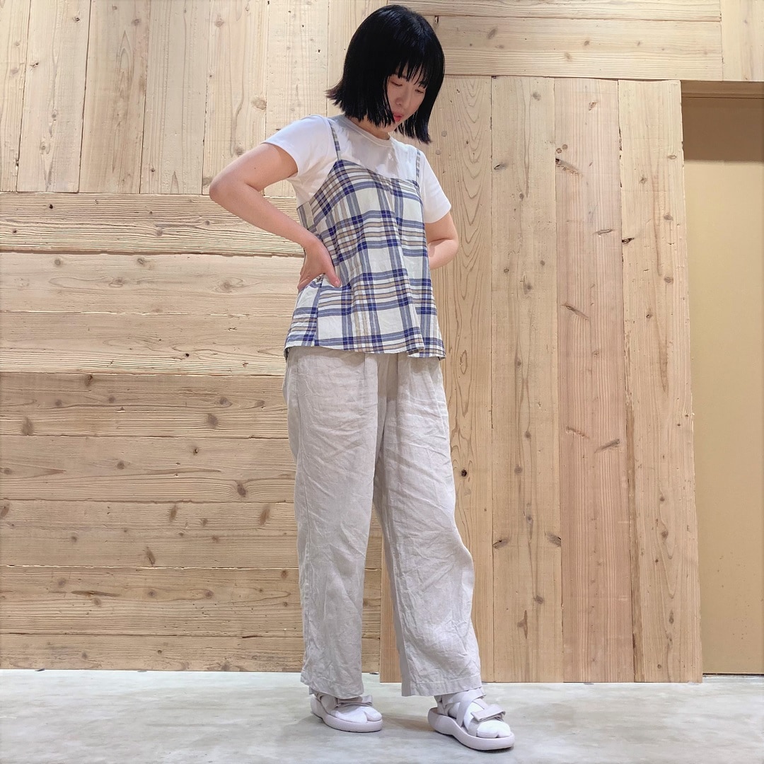 【イオンモール鈴鹿】涼しい乾きやすい｜リネン　洗いざらしイージーワイドパンツ