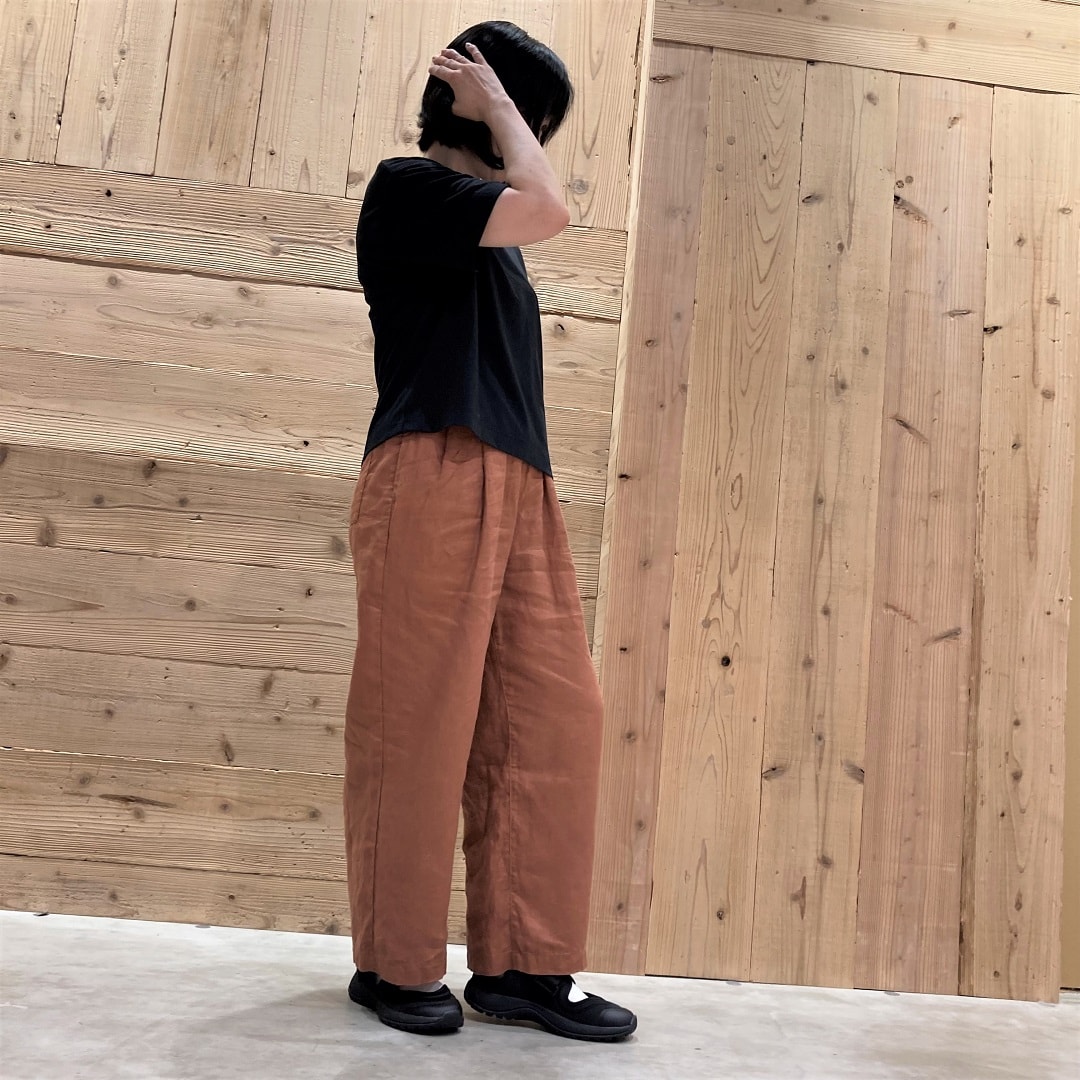 【イオンモール鈴鹿】涼しい乾きやすい｜リネン　洗いざらしイージーワイドパンツ