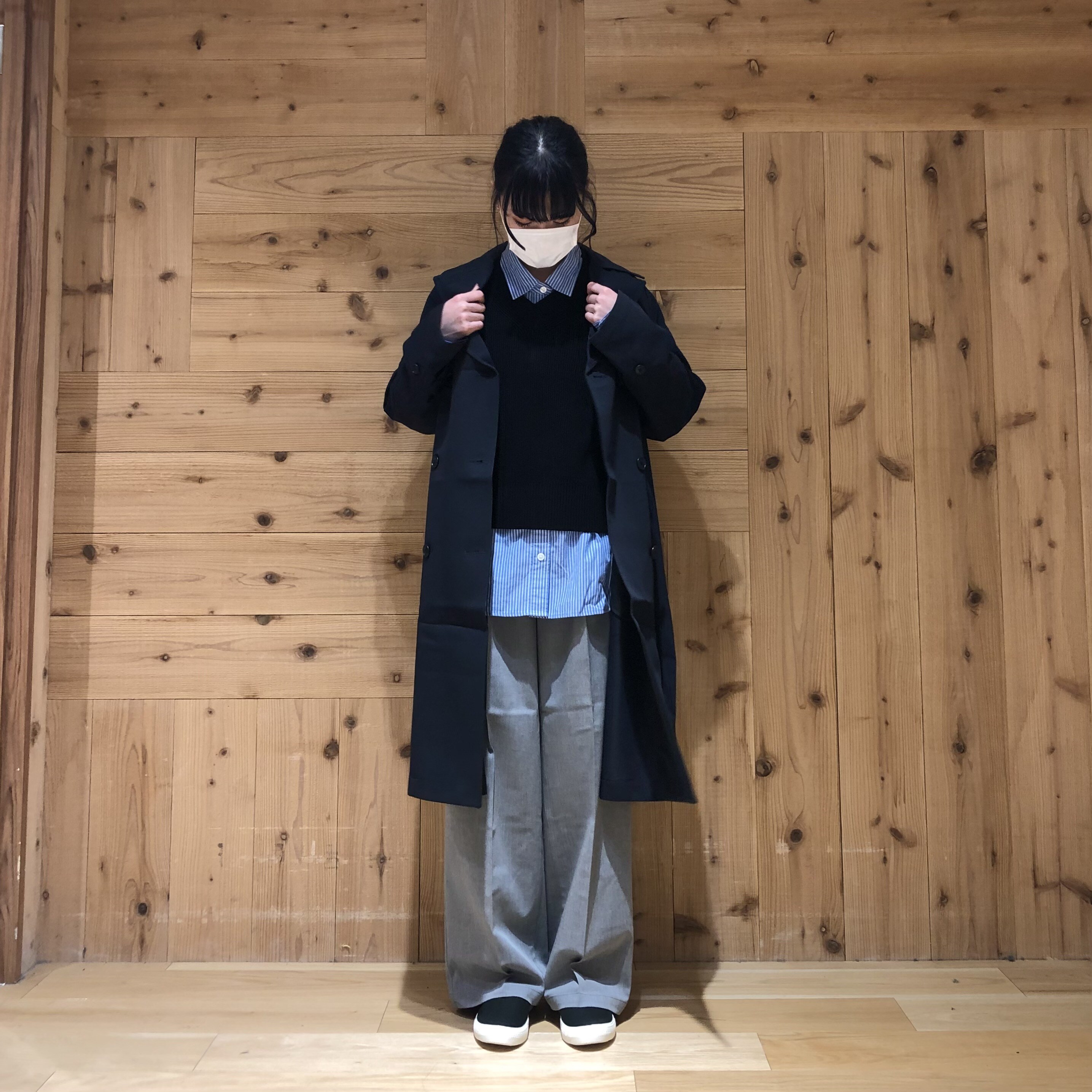 シワになりにくいタックストレートパンツ・婦人Ｓ・グレー