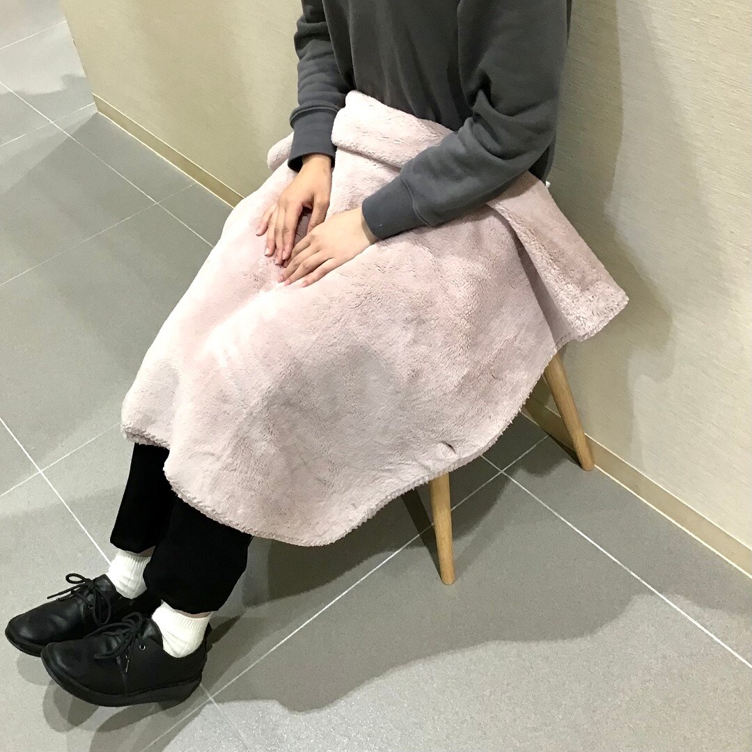 ひざ掛けとして使用した画像