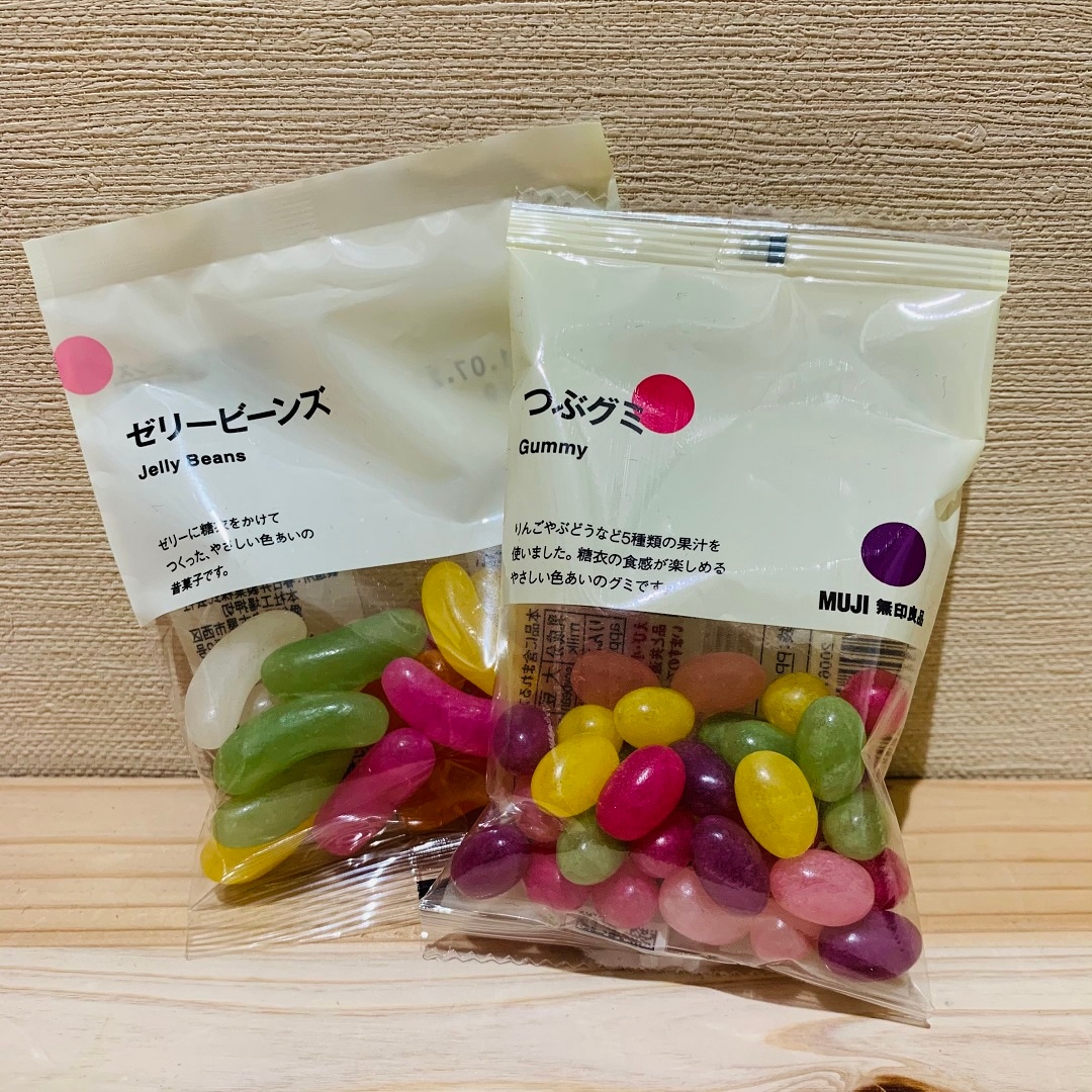 ゼリービーンズとつぶグミ