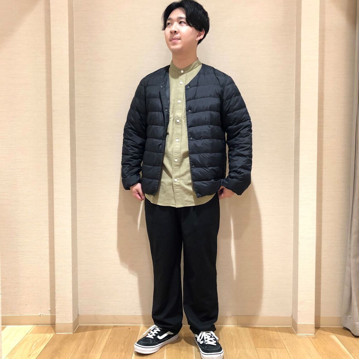 ダウンを着た男性