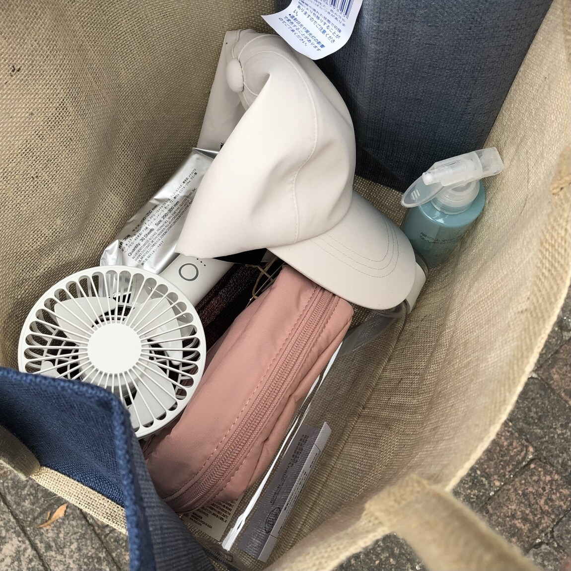 ジュートマイバッグ　いっぱい入ります！