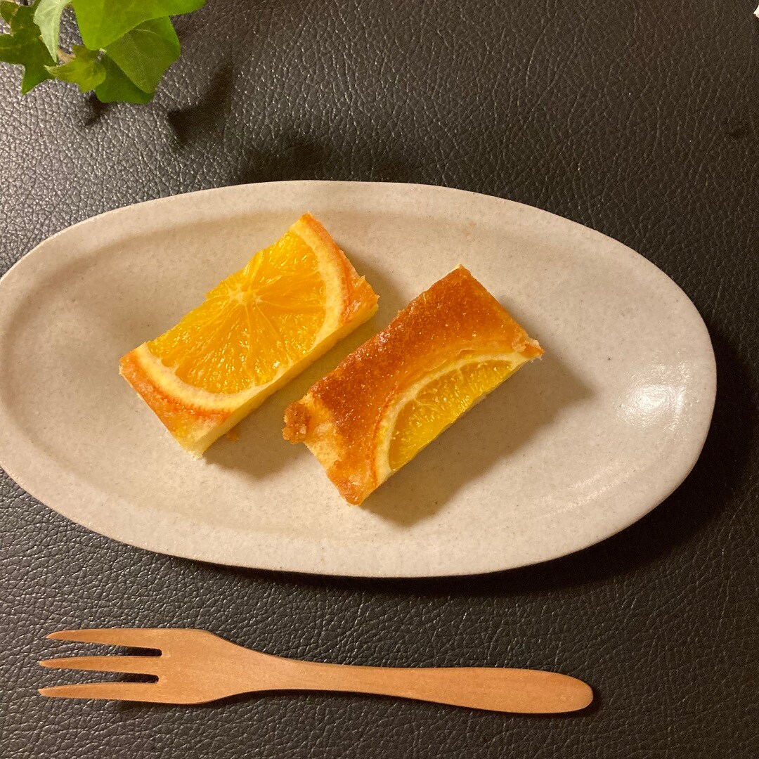 オレンジのチーズケーキ断面