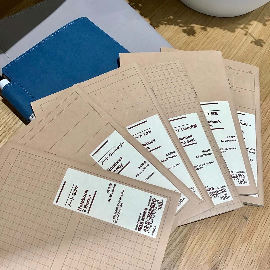 ピッタリサイズのノートもあります