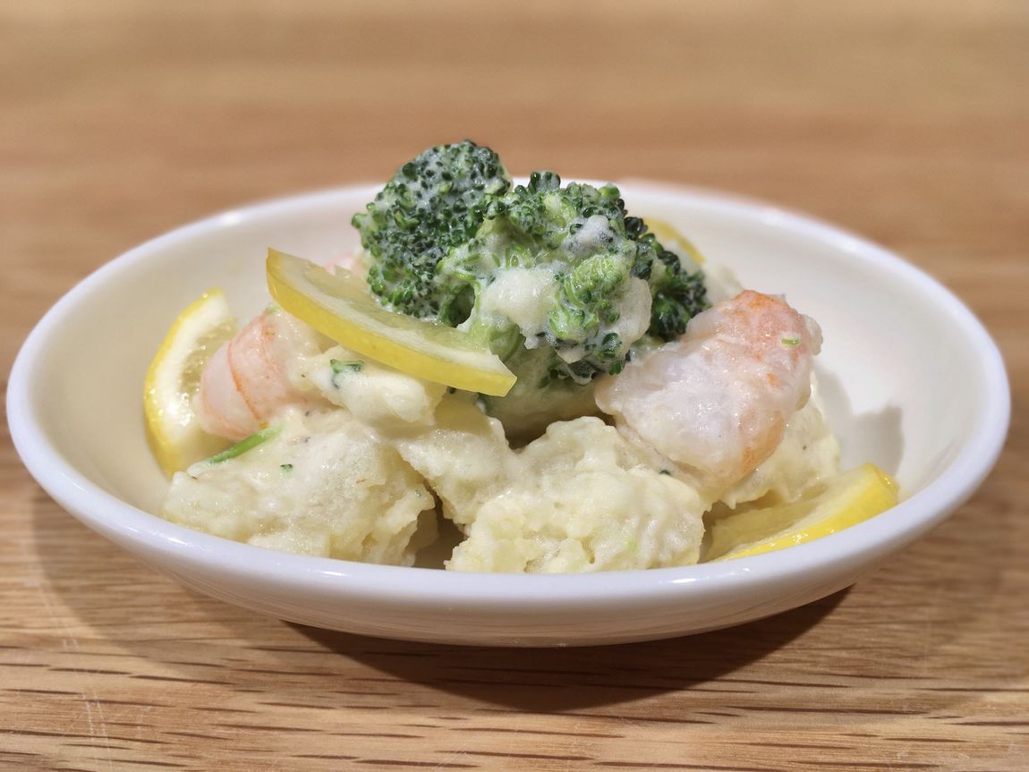 【Café&MealMUJIシエスタハコダテ】夏メニュー紹介　えびとレモンのポテトサラダ2