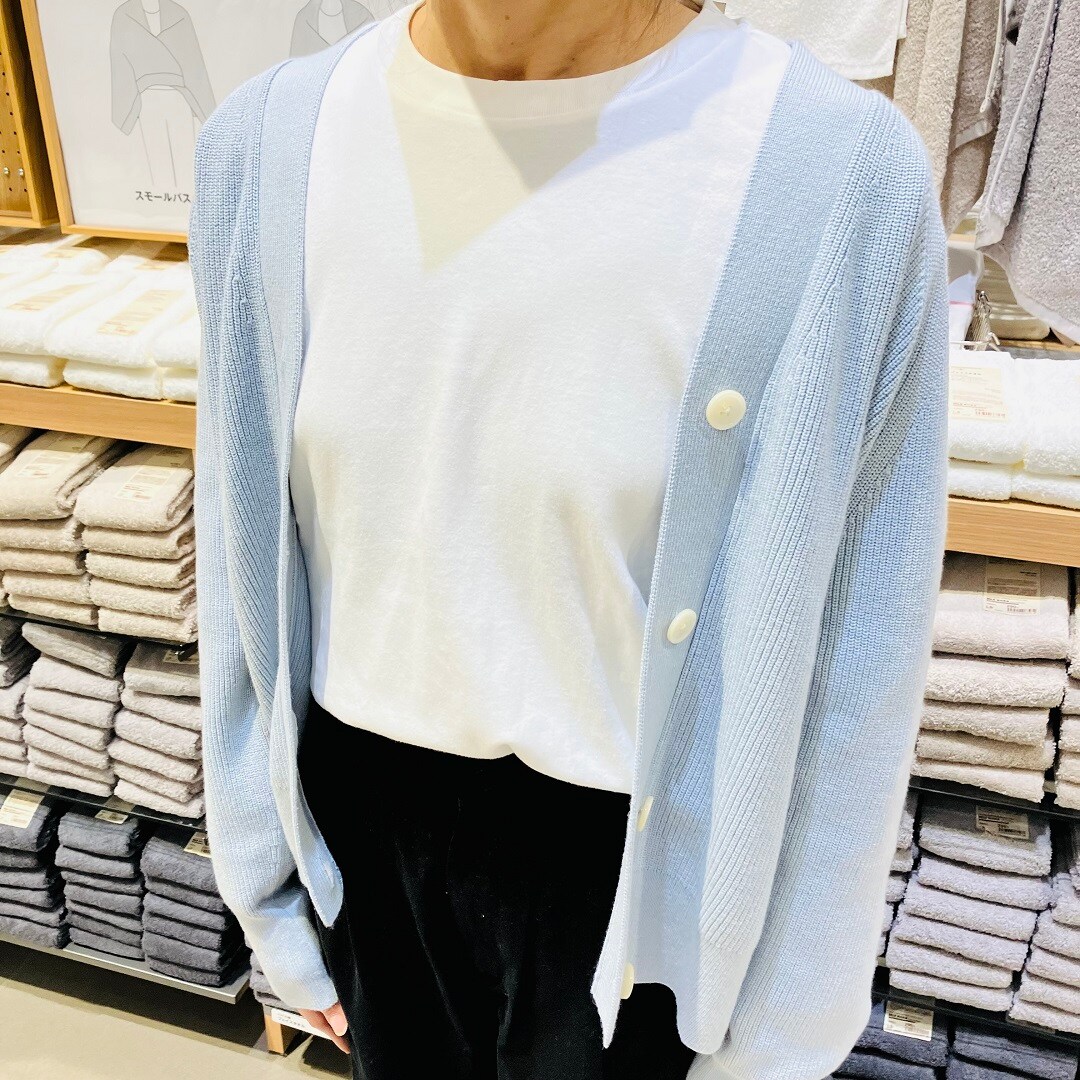 【モレラ岐阜】今週のコーデ　春色の型崩れしにくいカーディガン