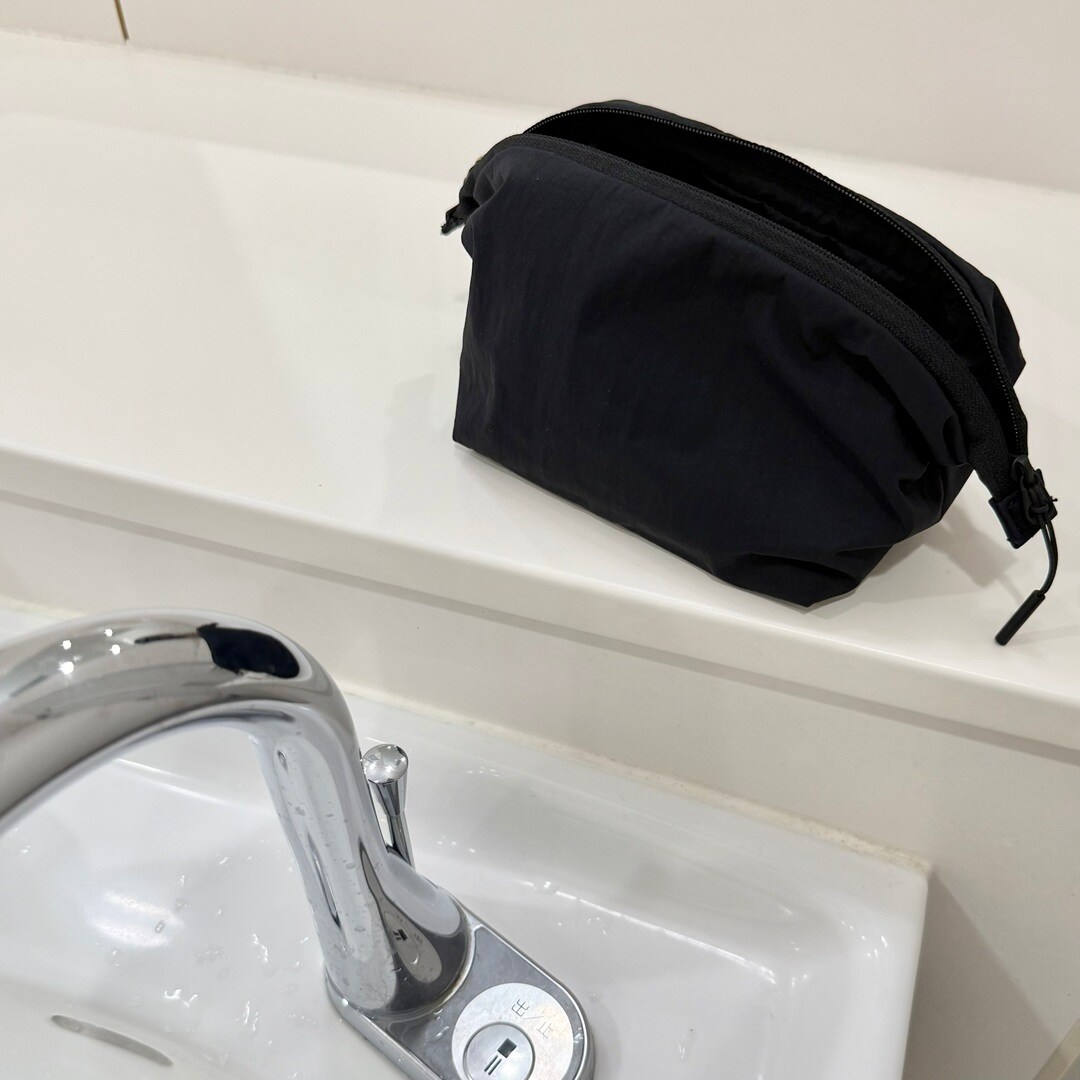 【マルエイガレリア】広口で中が見やすい、撥水再生ナイロン広口ポーチ_9ZN4uW