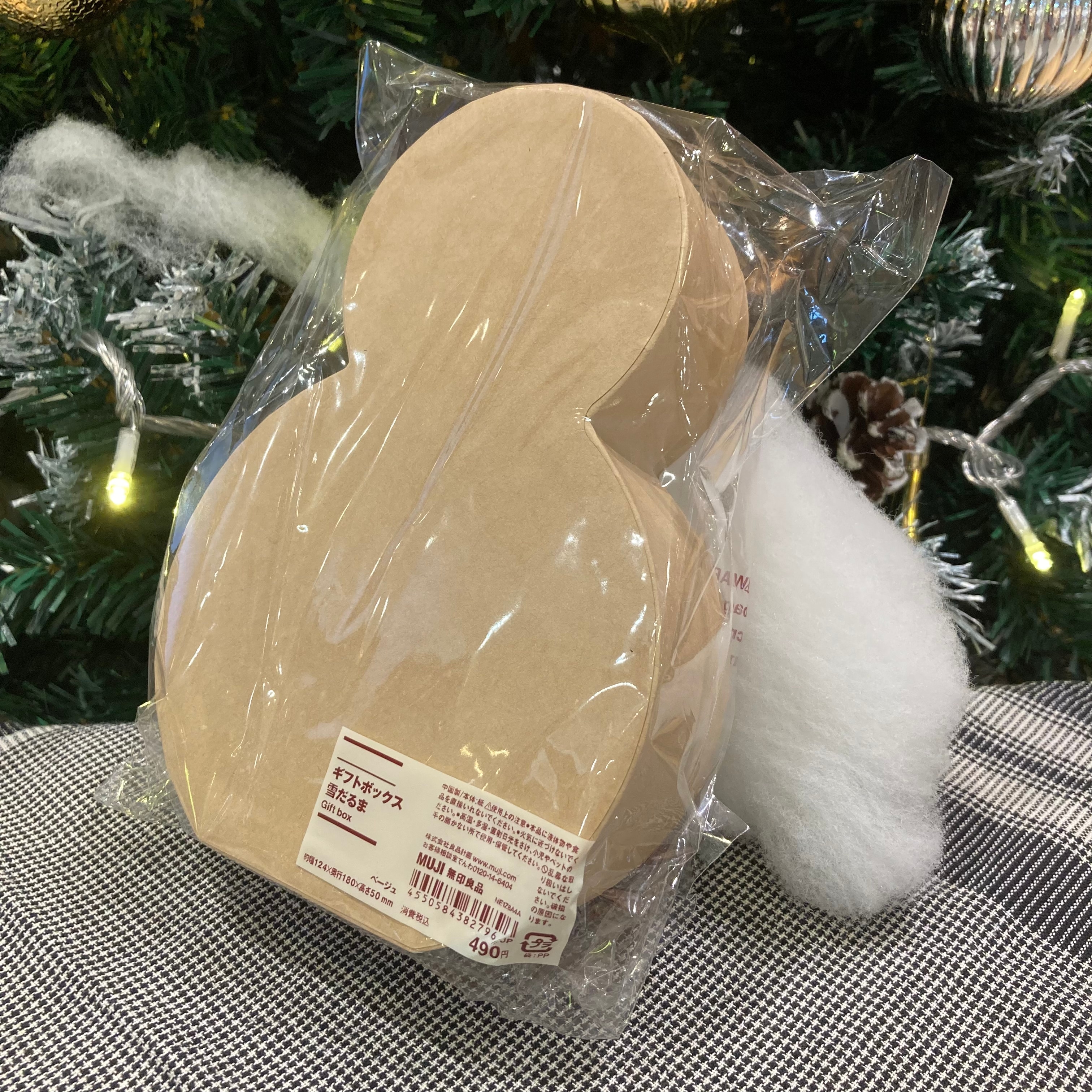 ギフトボックス　雪だるまの画像