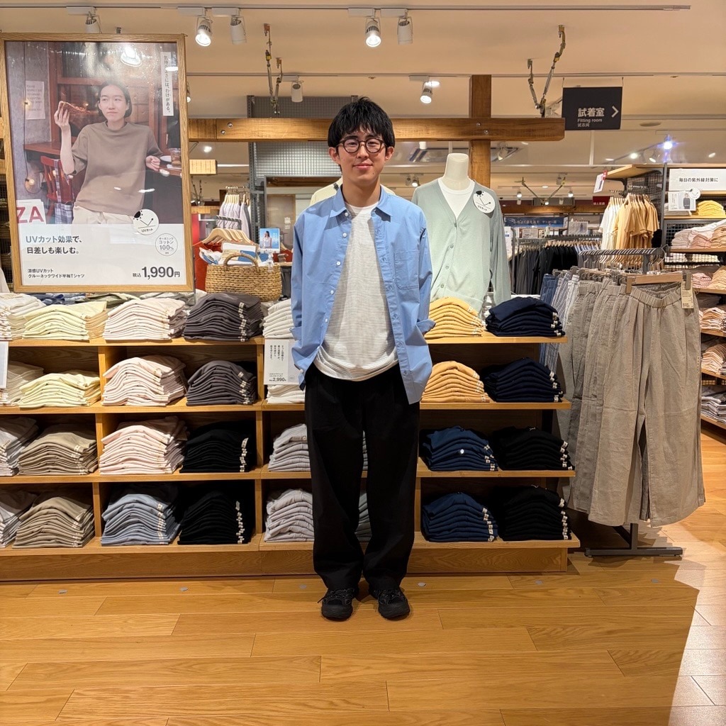 【イオンモール北大路】身長169cm/涼感タックストレートパンツを使ったコーデ