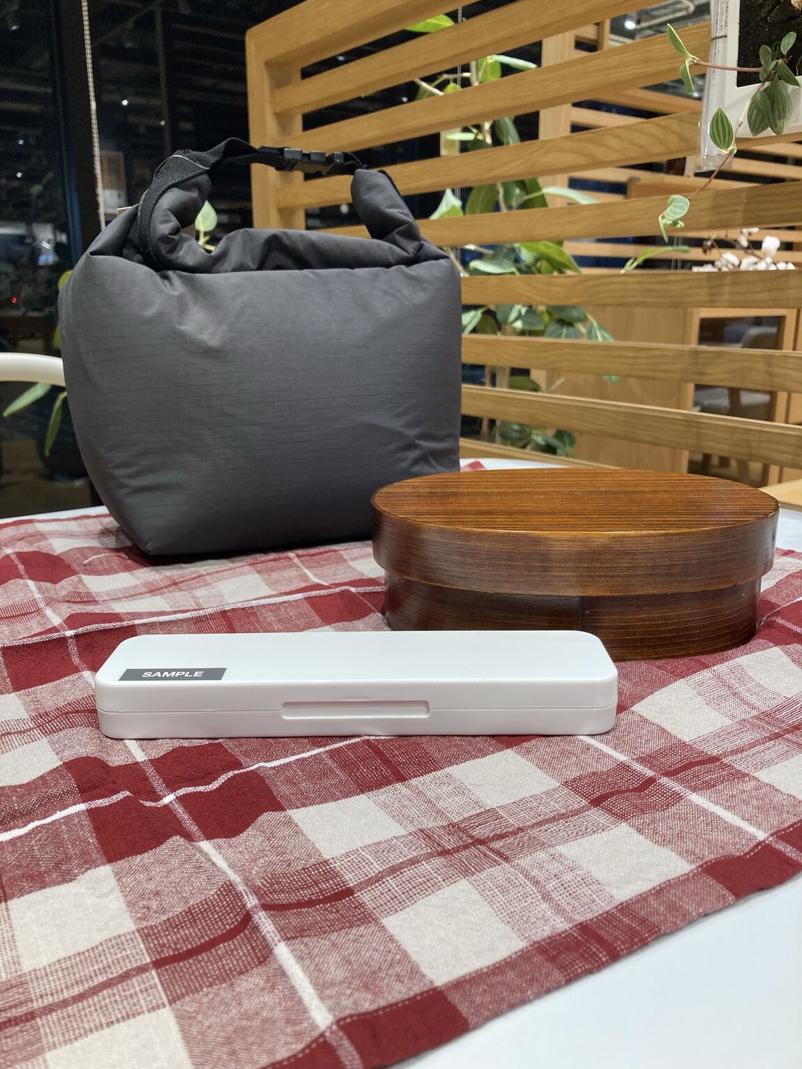 【久喜吉羽】高さが変えられるランチバッグ　保冷機能付き