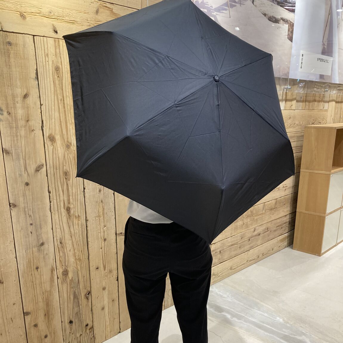 晴雨兼用　折りたたみ傘　黒