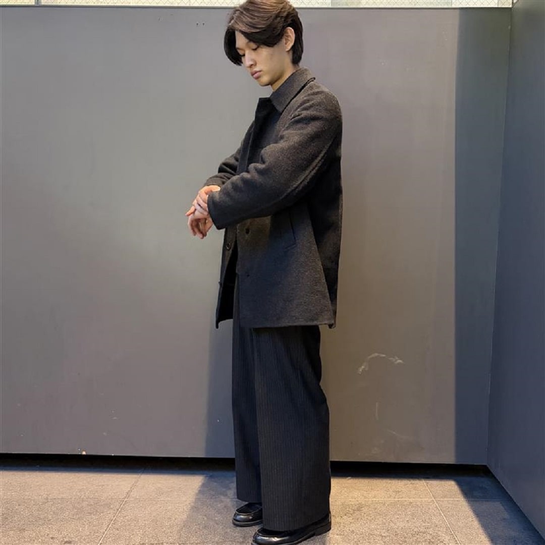 カシミヤ　ステンカラーコート