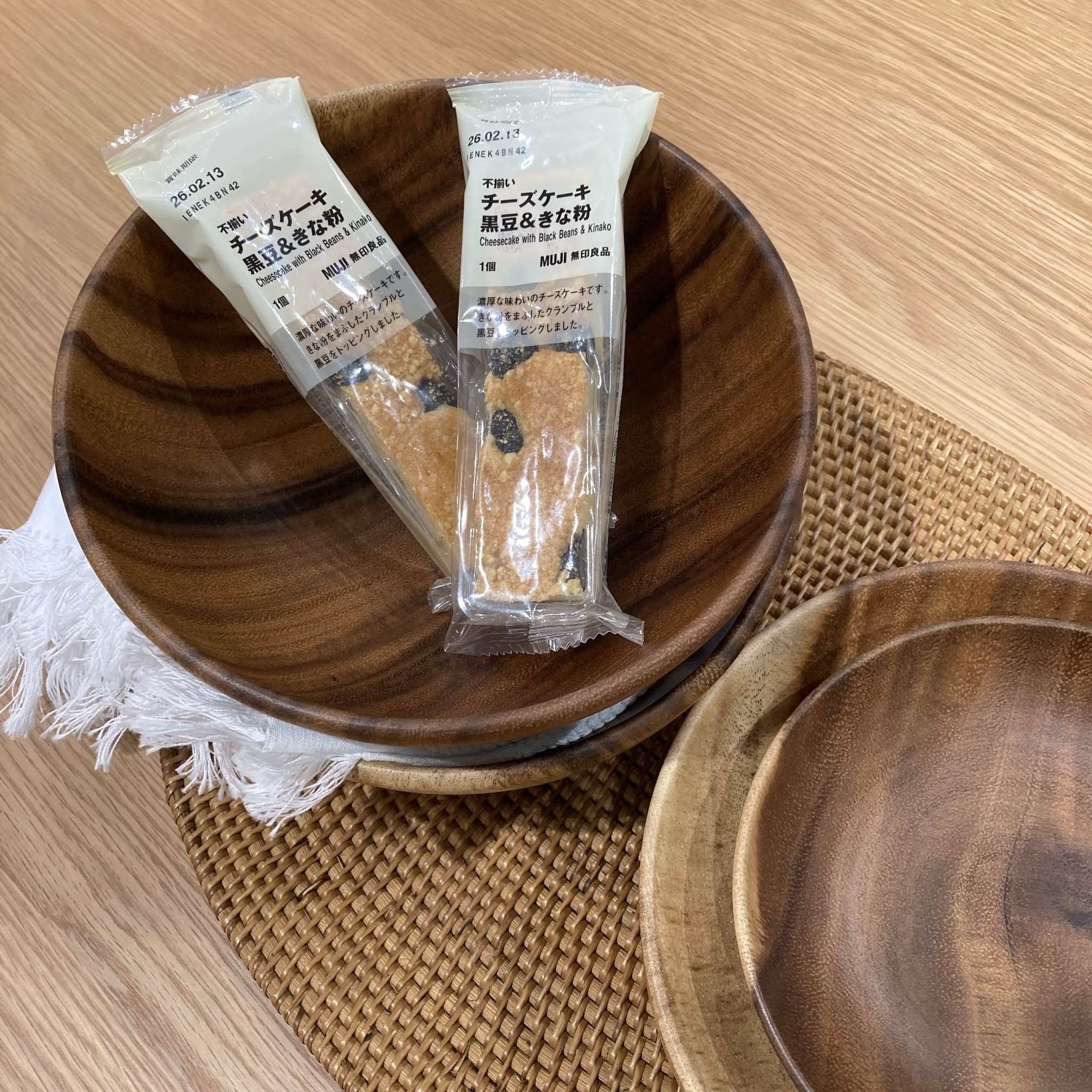 不揃い　チーズケーキ　黒豆＆きな粉