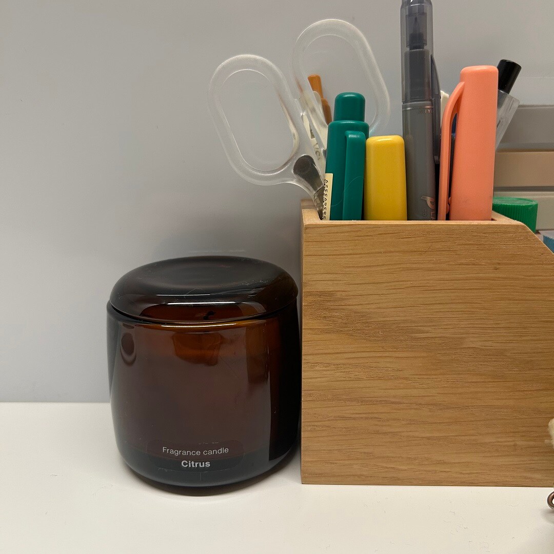 蓋を閉めたキャンドル