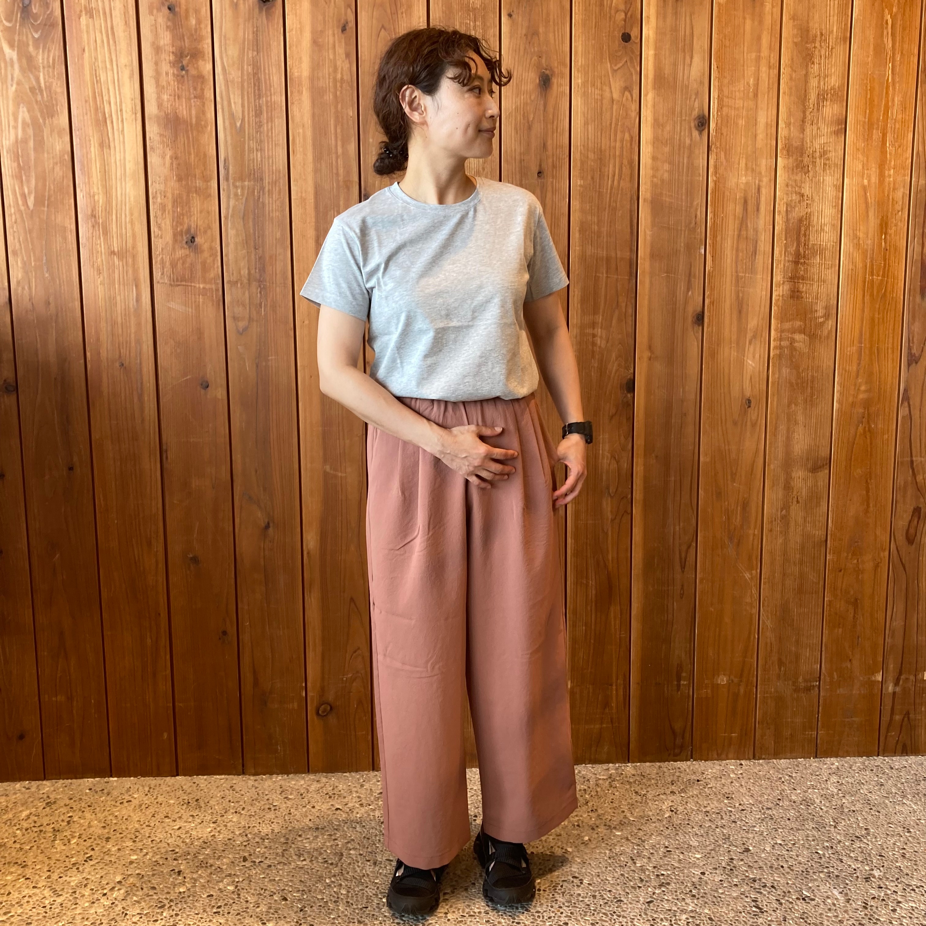 【燕】天竺Tシャツ着用例 グレー