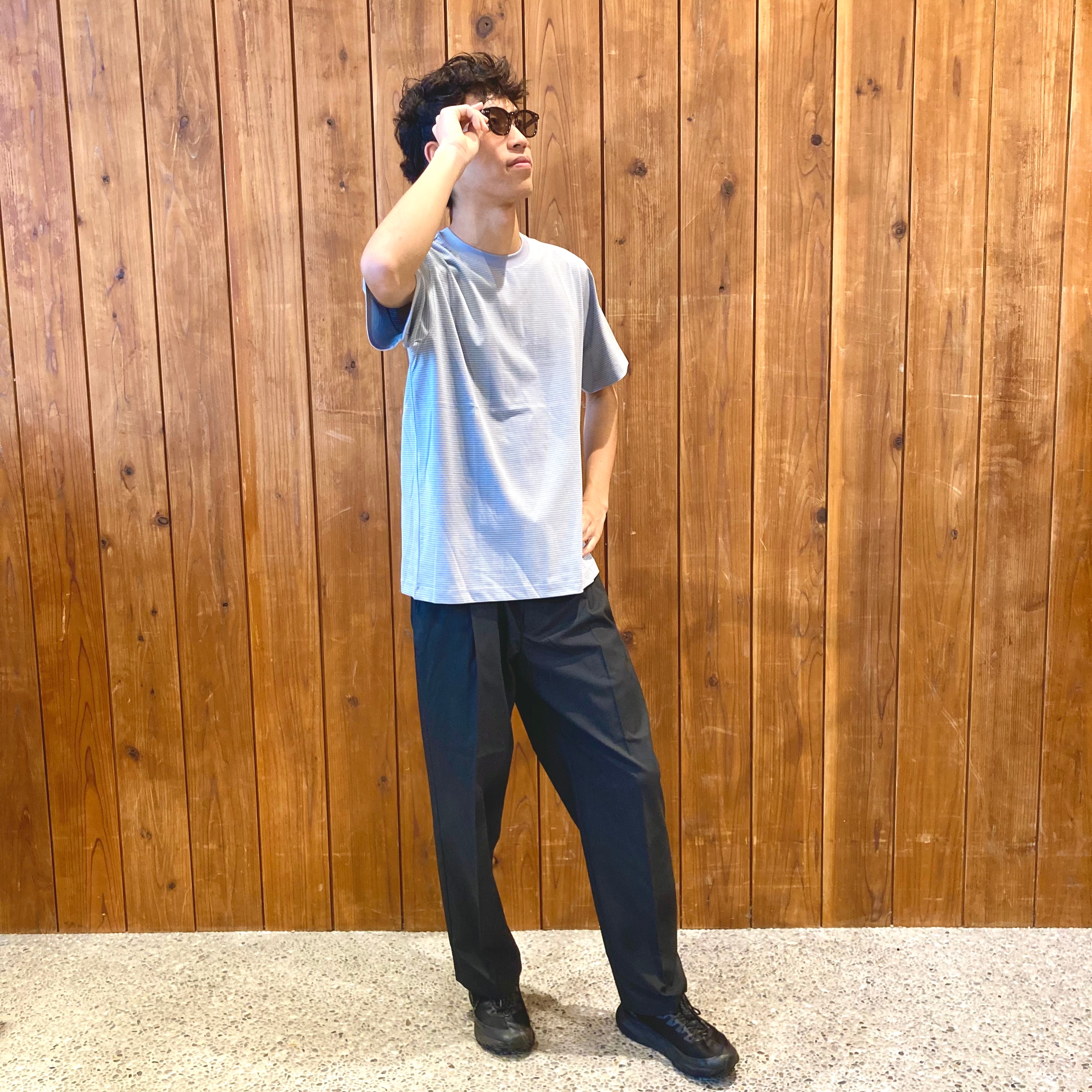 【燕】天竺Tシャツ着用例 ライトブルーボーダー