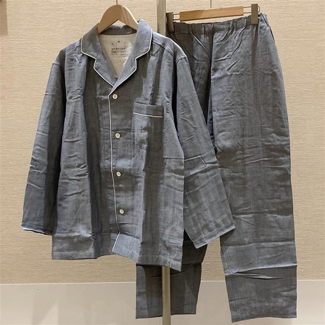 【宇都宮インターパークビレッジ】脇に縫い目のない二重ガーゼ長袖パジャマ