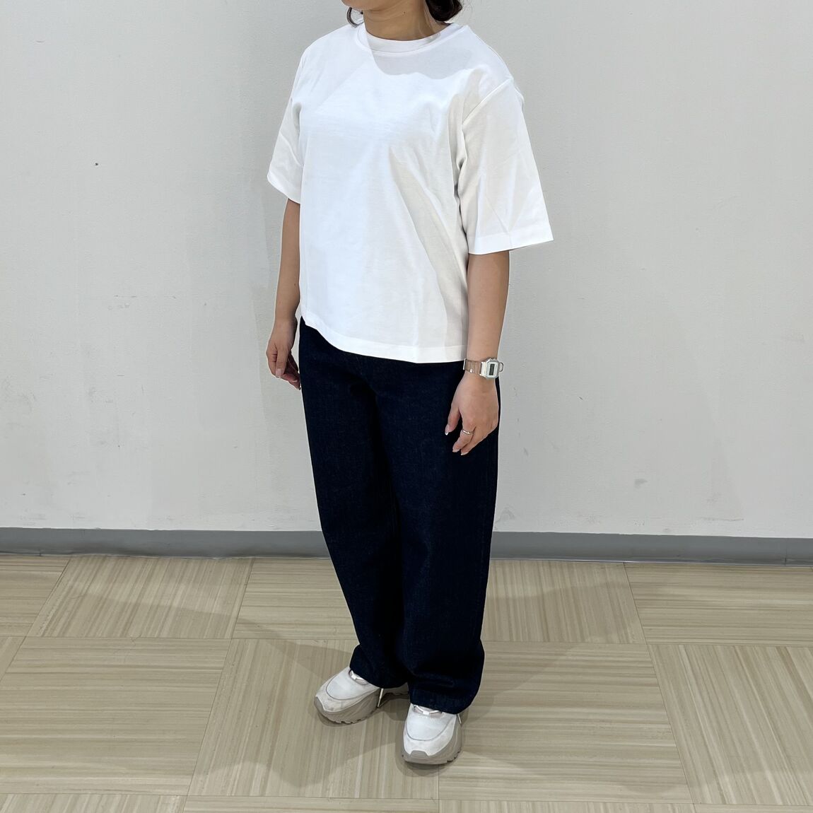 涼感UVカットクルーネックワイド半袖Tシャツ