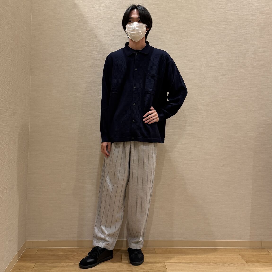 【リヴィン田無】肌寒い季節に合わせた起毛素材のフランネルルームロングパンツ_PxL6CC