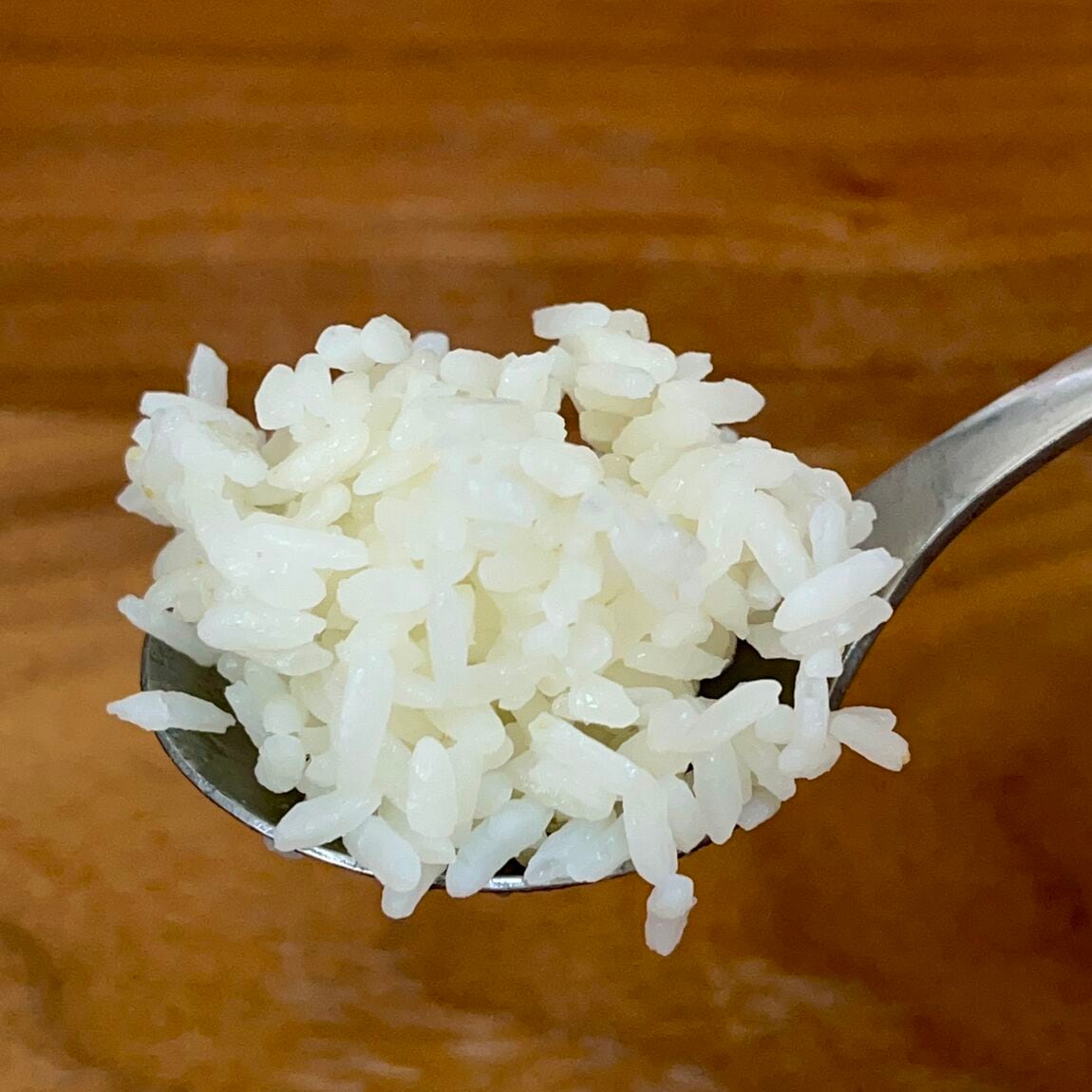 スプーンですくった(お米だけ)の写真