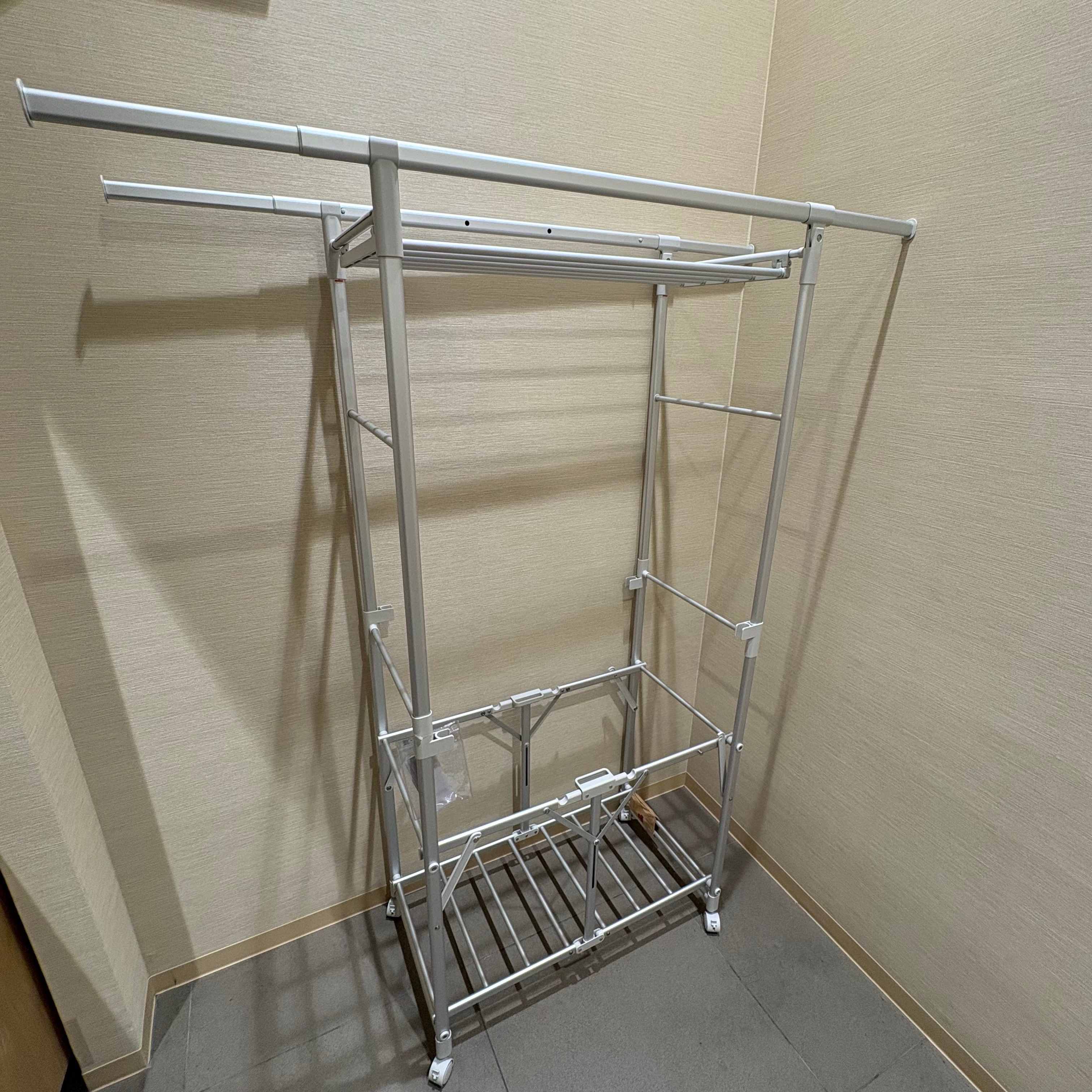 【イオンモール川口前川】　　部屋干しに便利なたためる軽量ラック＆ワゴン_2oTunc