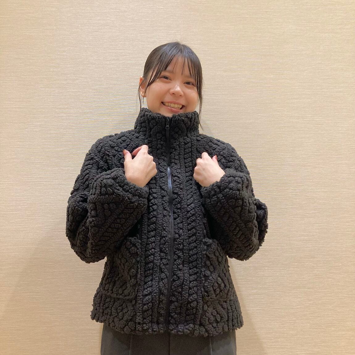 【イオンタウン旭】もこもこ、あたたか。アラン柄ボアジャケットのご紹介。_H65oCJ